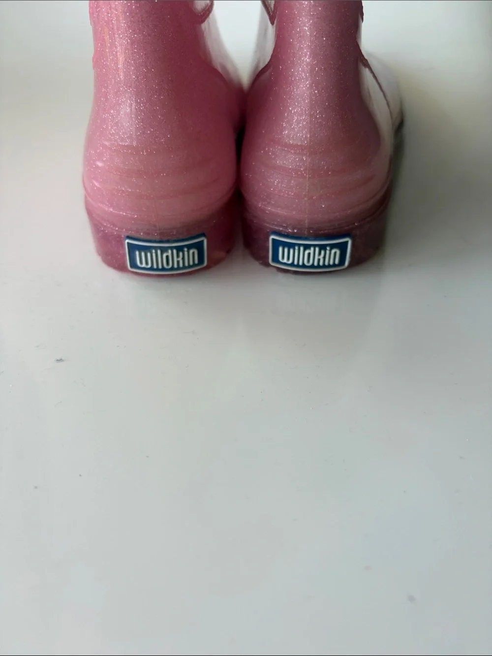 Glitter Pink Kids Pull-On Rain Boots size 3